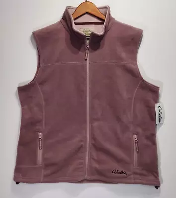 Cabela's Snake River Mink Violet Sleeveless Womens Fleece Vest NWT Size XL • $24.99