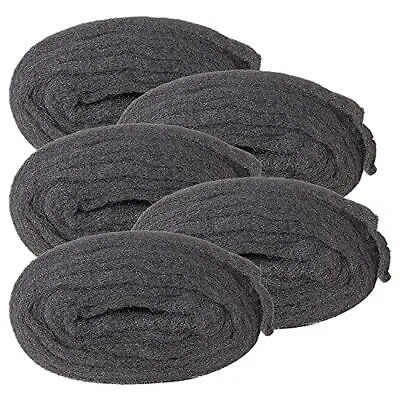 5 Rolls Grade 0000 Steel Wool Total 68ft Steel Wool Roll For Cleaning Remove Rus • $25.37