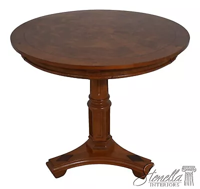62273EC: Round Inlaid Top Oak High Top Pub Table • $695