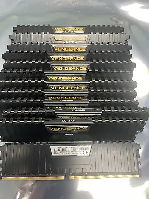 Lot (12) 16GB Modules Corsair Vengeance LPX (Tota1 192GB) DDR4 3000Mhz Memory • $235