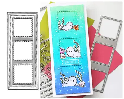 Long Rectangle Frame Metal Cutting Die Stencil For Paper Card Scrapbooking UK • £3.99