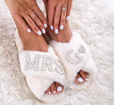 Personalised Bridal Slippers | Bride Slippers | Wedding Slippers | Bride Gift |  • £17.99