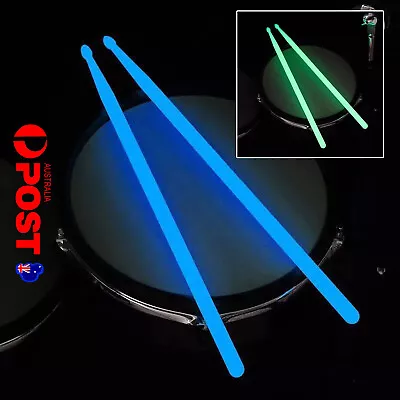 1 Pair Music Band Luminous Drum Sticks Drumsticks 5A Glow In The Dark Stage S • $13.89