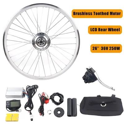 26  E-Bike Hub Motor Conversion Kit 36V 250W For Electric Bicycle Rear Wheel EU • £166.81