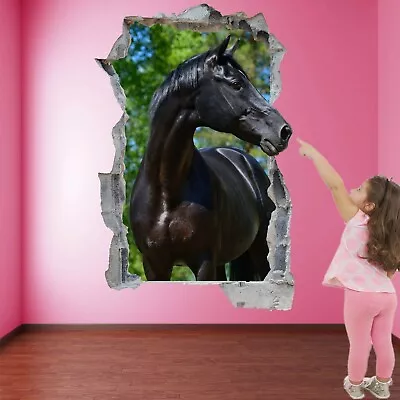£15.99 • Buy Black Horse Wall Stickers Mural Decal Print Art Home Office Decor KA23