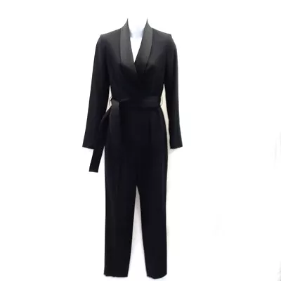 Karen Millen Black Tuxedo Jumpsuit UK 8 Women's RMF03-SM • £7.99