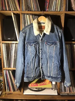 Men’s Levi’s Sherpa Jacket Denim Great Condition Size Large • £36.99