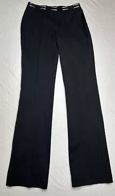 Vertigo Women's Dress Pants Belted Made In France Vintage Black Sz. 40 FR US 8 • $39.99