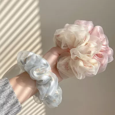 10Pcs Women Hair Scrunchies 2-Layer Organza Elastic Hair Bands Scrunchy Rope Tie • $9.93