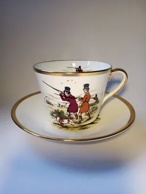 Vintage Hammersley Shooting Scene Large Breakfast Bone China Tea Cup & Saucer • £18.99