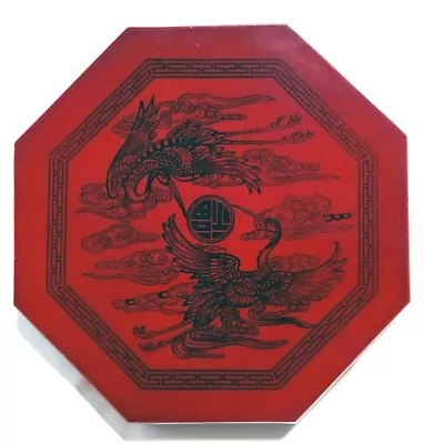 Oriental Motif Octagon JEWELRY BOX - 11 Inches X 3 Inches • $24