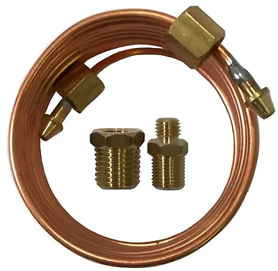 $13.95 • Buy Mechanical Oil Pressure Gauge 72  Inch Copper Line Tubing Install Kit W/ Fitting