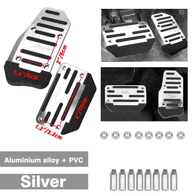 [SILVER] Automatic Non-Slip Gas Foot Brake Pad Pedal Cover Car Accessories Parts • $12.09