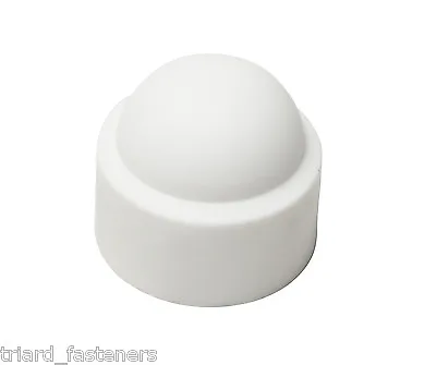 £2.22 • Buy M6 (6mm) White Domed Plastic Nut / Bolt Cover Caps 10MM Spanner Size - PK 4