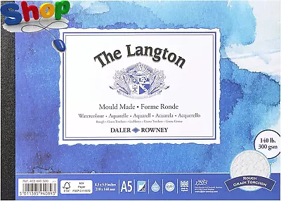 Daler - Rowney  The  Langton  Rough  300  Gsm  A5  Watercolour  Paper  Pad   Gl • £13.84