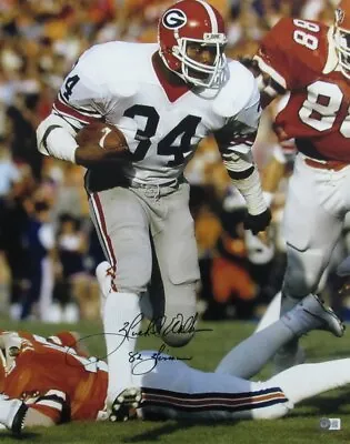 Herschel Walker Autographed/Inscribed 16x20 Photo Georgia Beckett 183372 • $199