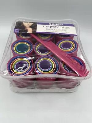NEW~ Conair Magnetic Rollers 54 Rollers 20 Clips~ Set Of 74 New~ True Old School • $5.50