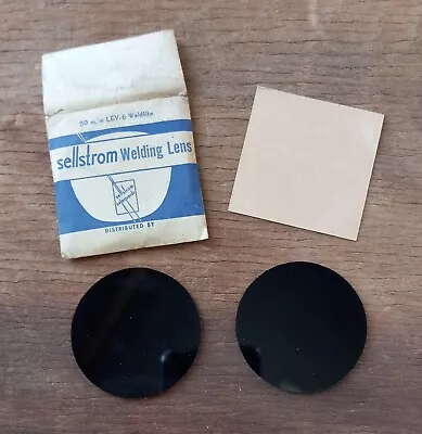 Vintage Pair Of Sellstrom 50 M/m Lev-6 Weldlite Welding Lens Steampunk Accessory • $9.95