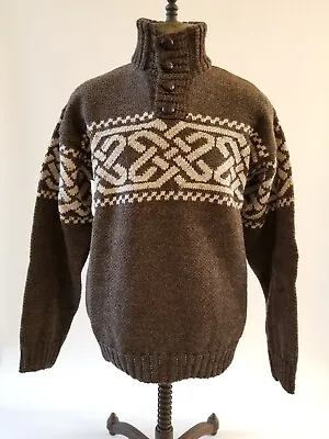 MEN'S CELTIC TROYER SWEATER BY CARRIAG DONN MADE IN IRELAND 100% WOOL SIZE: Med • $69.50