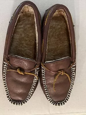 Cabela’s Brown Suede Scuff Moccasin Slippers Women's Size 8 Slip On • $22