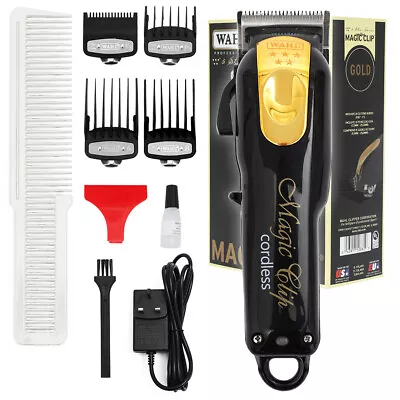 Wahl Professional 5-Star Cordless Magic Clip In Gold Pro Hair Clippers For Male • £42.46