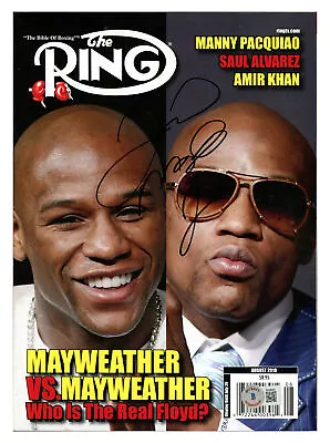 Floyd Mayweather Jr. Autographed Signed Ring Magazine Beckett BAS QR #BK08920 • $149