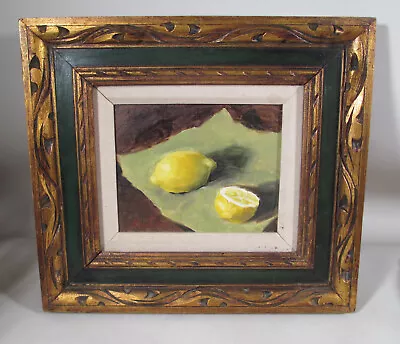 Mid Century Alzada Knutson Still Life Lemons Oil Painting Calif Artist Signed • $250