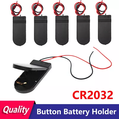 CR2032 6V Button Coin Cell Battery Holder Case Box With Wire And On/Off Switch • £1.46