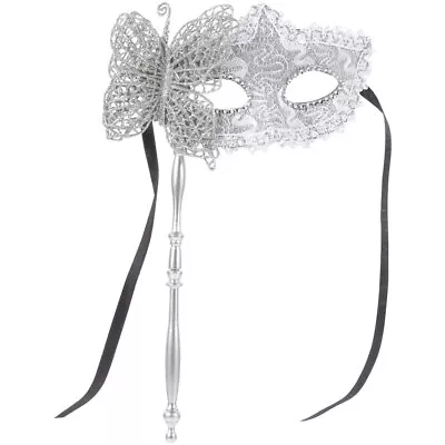 Masquerade Ball Masks Masquerade Mask With Stick Fancy Dress Mask Dancing Party • £6.14