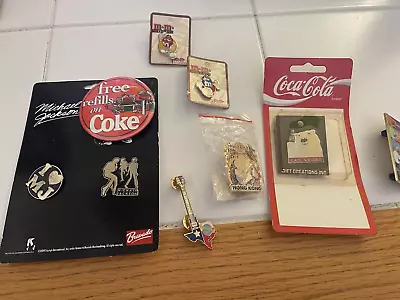 Collectable Pins-Hard Rock-M&M-Coca Cola-Michael Jackson • $5.50