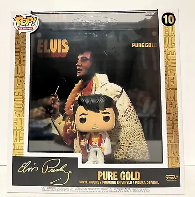 ⭐Funko Pop! Album Cover With Case: Elvis Presley - Pure Gold (Metallic) GIFT SET • $26.49