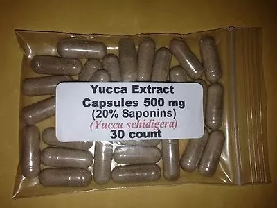 Yucca Root Extract Capsules (Yucca Schidigera) (20% Saponins) 500 Mg - 30 Count • $3.95