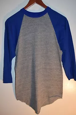 Sportswear Vtg Rayon Tri Blend Usa Made Soft Gray Raglan Baseball T Shirt S / XS • $75