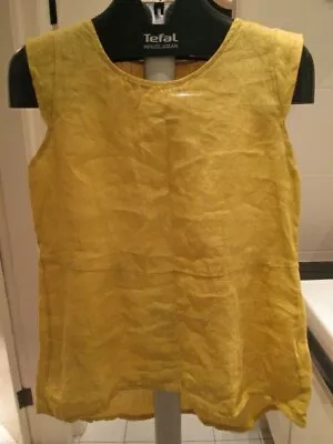 TERZO MILLENNIO Chartreuse Top S Hi Low A Line Made Italy BNWT • $45