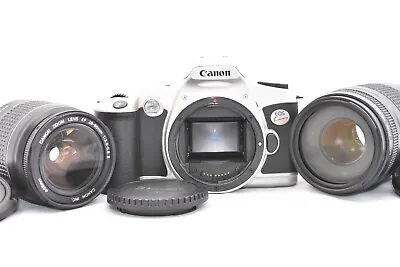 Canon EOS Kiss 35mm SLR Film Camera + EF 28-80mm +ef 75-300mm (t4851) • $207.96