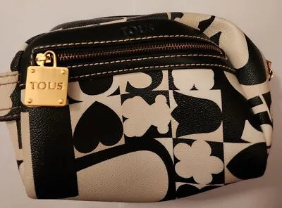 Tous Makeup Bag Golden Multi W Black N White Patern  • $40