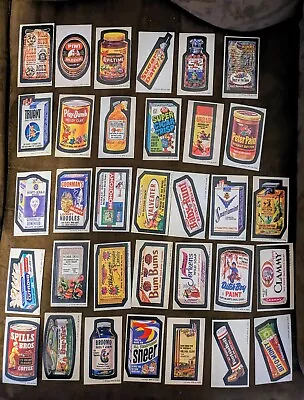 1974 Wacky Packages  6th Series Complete Set Of 33 Tan Back Stickers W/Puzzle • $79.95