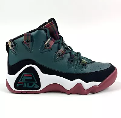 Fila Grant Hill 1 Mens 10.5 Forest Green Maroon Hi Top Basketball Shoes Sneakers • $59.95