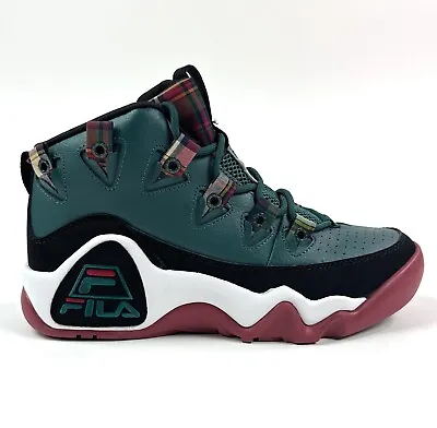 Fila Grant Hill 1 Mens 9.5 Forest Green Maroon Hi Top Basketball Shoes Sneakers • $50.96