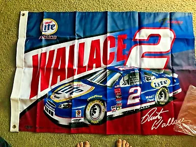Rusty Wallace NASCAR Vintage Miller Lite Flag • $20