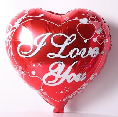 Love Heart   I Love You  18'/40cm Helium Foil Balloons New Design • $1.79