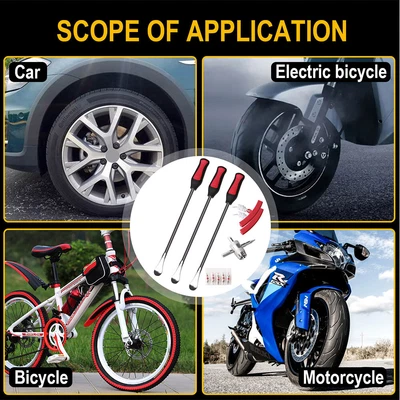 £26.49 • Buy 14.5in 3xRed Tire Lever Tool Spoon Scooter Pit Bike Tire Iron Changing Wheel Rim