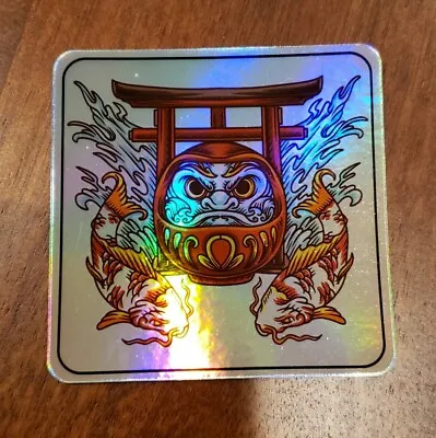 Japan Japanese God Bodhidharma Po Ti To Ma Holographic Sticker Vinyl 3  UV • £4.81