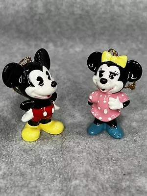 Disney Mickey And Minnie Mouse Christmas Ornaments Porcelain • $4.87