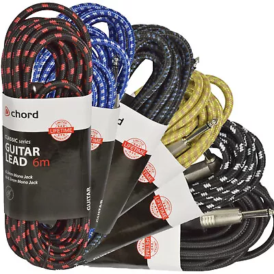 £10.92 • Buy Right Angle Guitar Amp Lead Cable 6.35mm Mono Jack Plug 6.3mm Keyboard 1/4 6m