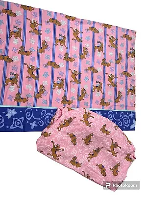 Vintage Scooby Doo Twin Sheet Set Flat/Fitted/Dan River  Pink Girls • $50