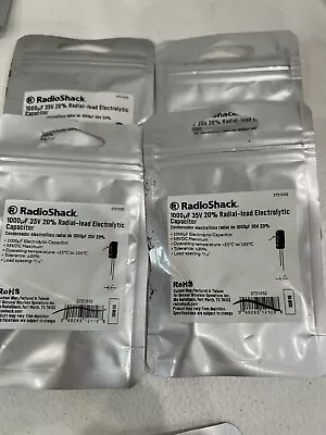 4 RADIOSHACK 1000uF Electrolytic Capacitor #272-1032 • $8.90