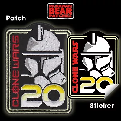 Star Wars CLONE WARS 20th Anniversary Vintage Collection Style Patch/sticker Set • $2