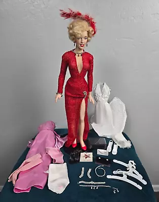 Franklin Mint Marilyn Monroe Vinyl Portrait Doll 3 Outfits Accessories • $160