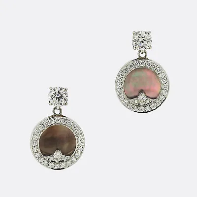 Mappin And Webb Treasure Express Mother Of Pearl And Diamond Stud Earrings  • £1815